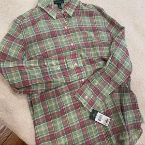 Ralph Lauren green plaid button up